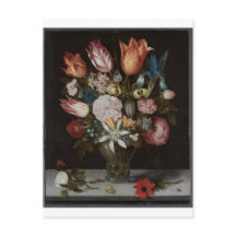Flores em Vidro, Ambrosius Bosschaert, Óleo