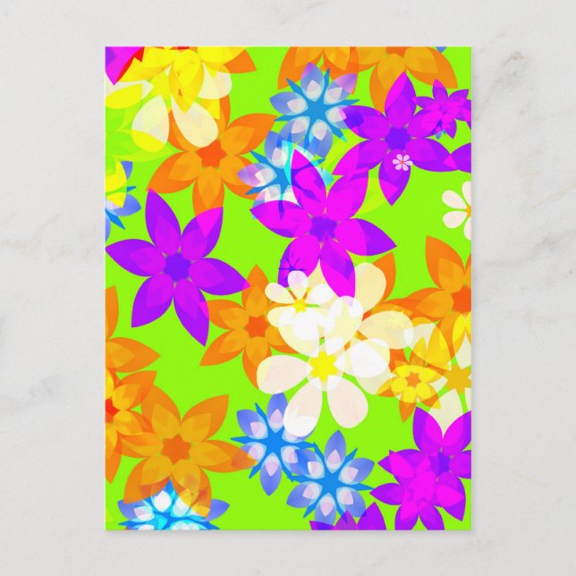 Cartão Postal Flores fabulosas (Frente)