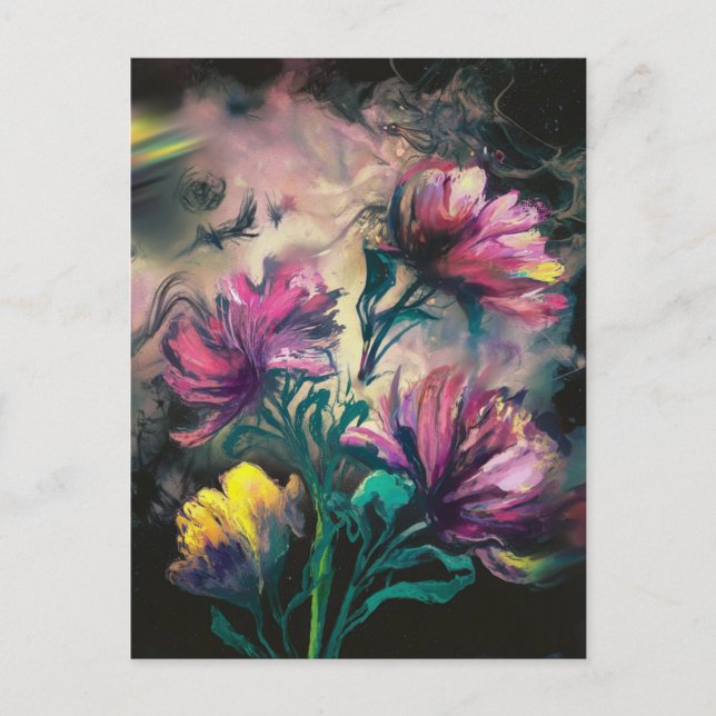 Cartão Postal Flores floridas (Frente)