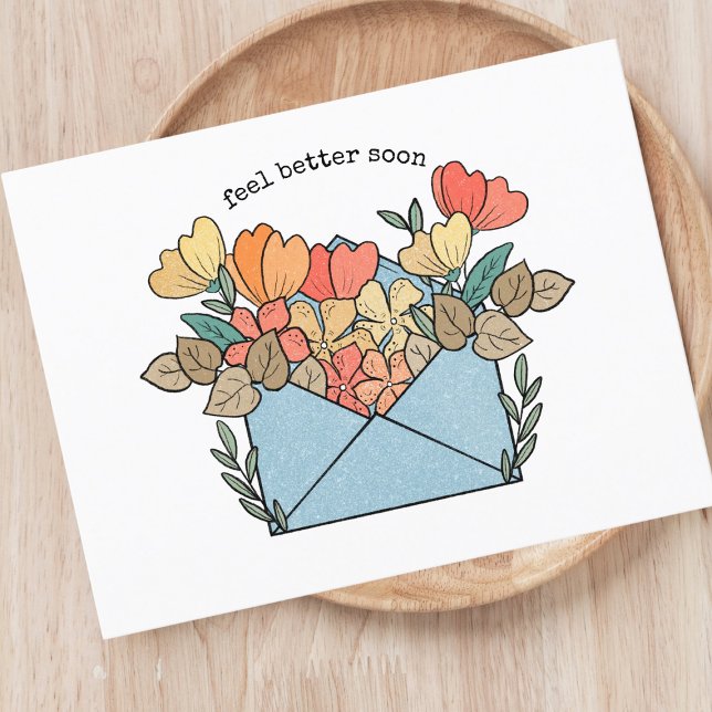 Cartão Postal Flores Ilustradas de Recuperação (Criador carregado)