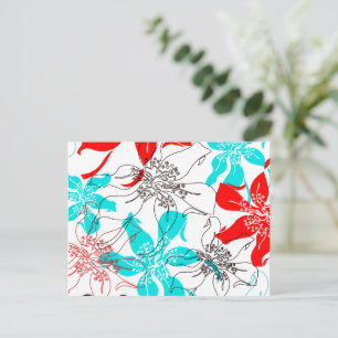 Cartão Postal Flores Negrito