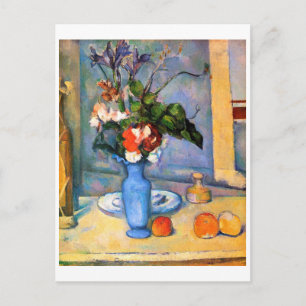Cartão Postal Flores no Vaso Azul, Paul Cezanne
