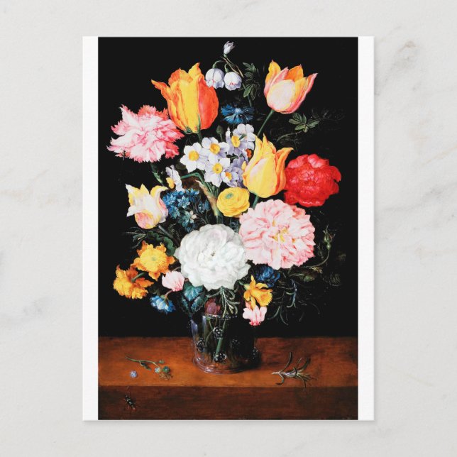 Cartão Postal Flores no Vaso, Jan Brueghel, o mais jovem (Frente)