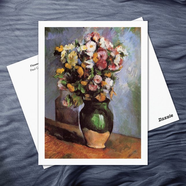 Cartão Postal Flores num salão de Oliva Paul Cezanne (Criador carregado)