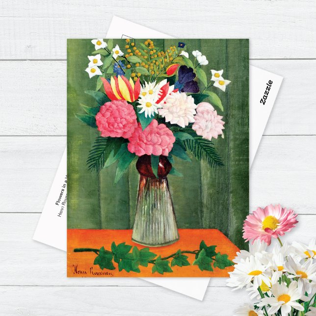 Cartão Postal Flores num Vase Henri Rousseau (Criador carregado)