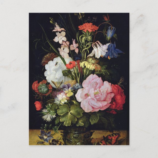 Cartão Postal Flores num Vaso (Frente)