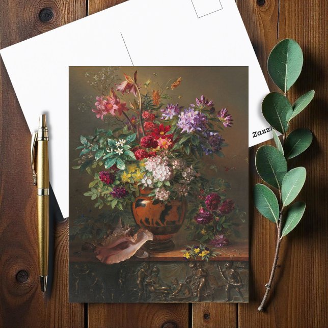 Cartão Postal Flores num Vaso grego por Georgius van Os (Criador carregado)