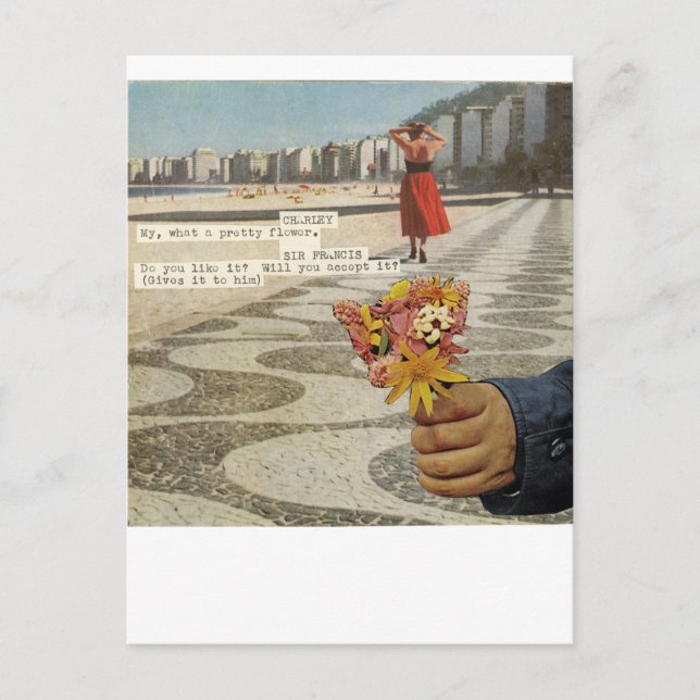Cartão Postal Flores para si - (Frente)