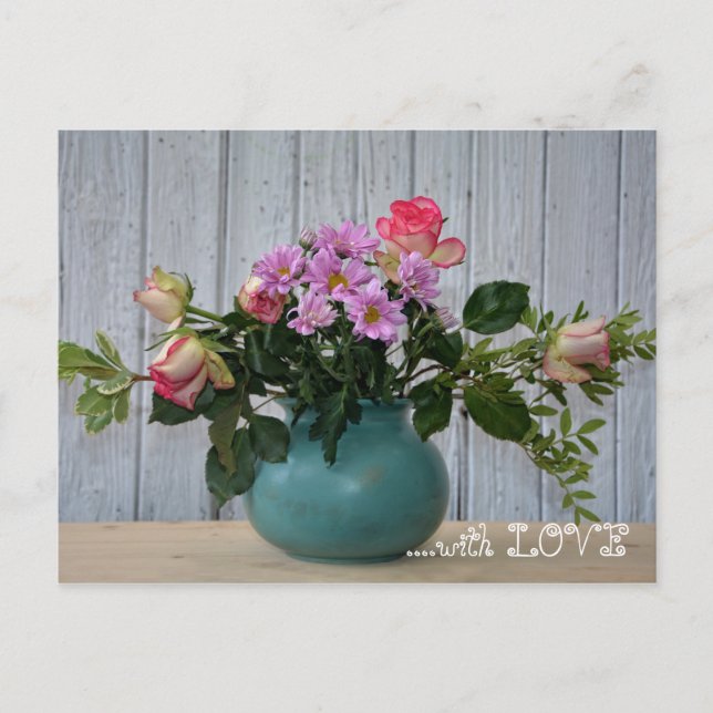 Cartão Postal Flores para você ... (Frente)