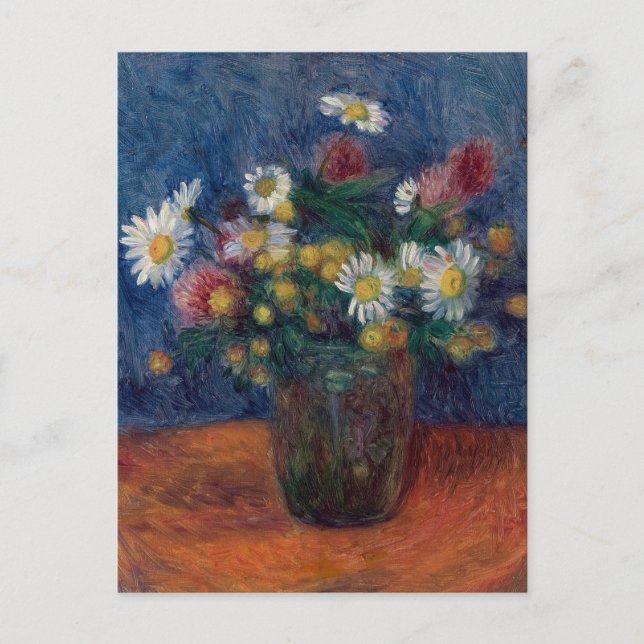 Cartão Postal Flores por William James Glackens (Frente)