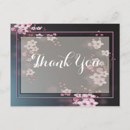 Cartão Postal Flores Românticas Obrigado