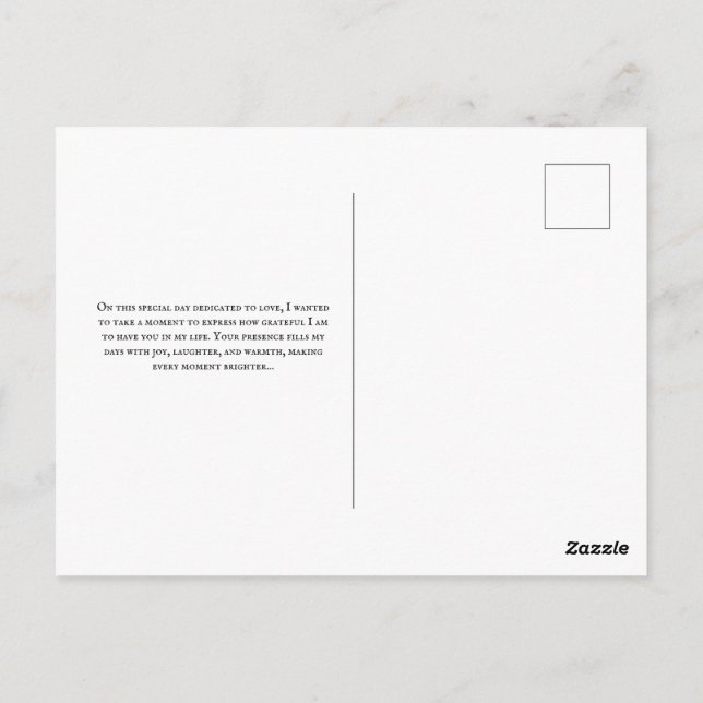 Cartão Postal flores rosa com aquarela pintada (Verso)