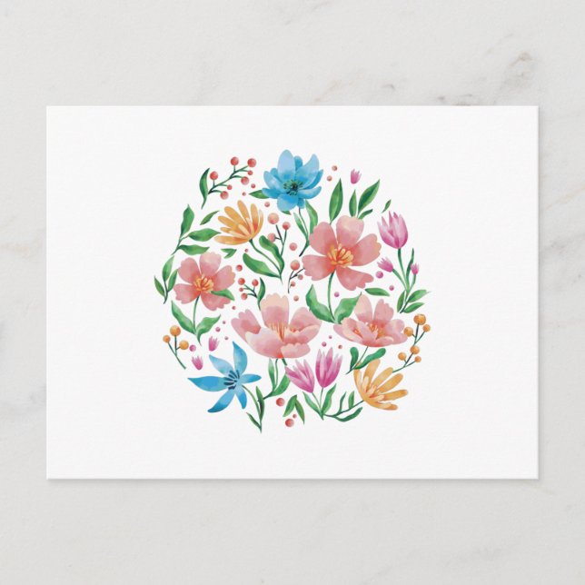 Cartão Postal Flores selvagens (Frente)