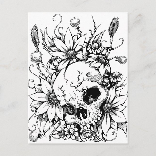 Cartão Postal Flores selvagens (Frente)