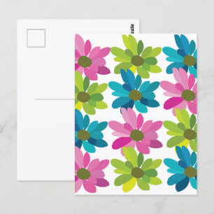Cartão Postal Flores Selvagens Coloridas