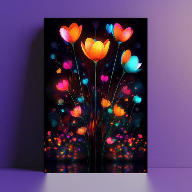 Cartão Postal Flores Silvestres Arco-Íris Pastel Radiante (Criador carregado)