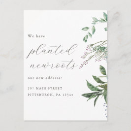 Cartão Postal Flores Silvestres Botânicas Plantadas Novas Raízes