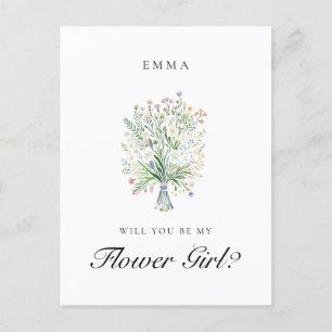 Cartão Postal Flores Silvestres da Primavera Proposta para Menin