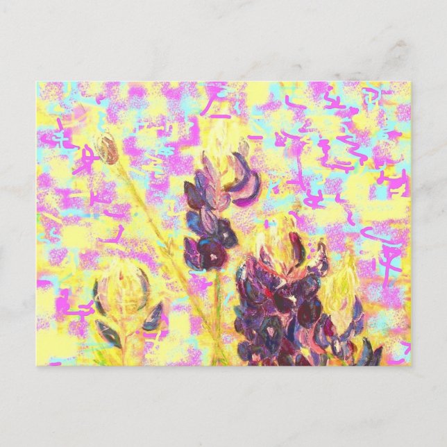 Cartão Postal flores silvestres florescendo (Frente)