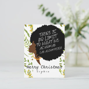 Cartão Postal Flores silvestres personalizadas afro citação Nata