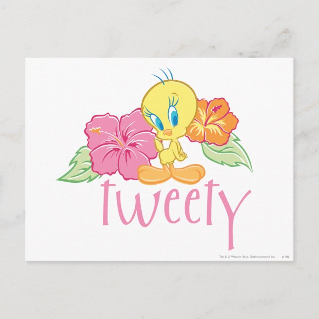 Cartão Postal Flores tropicais TWEETY™ (Frente)