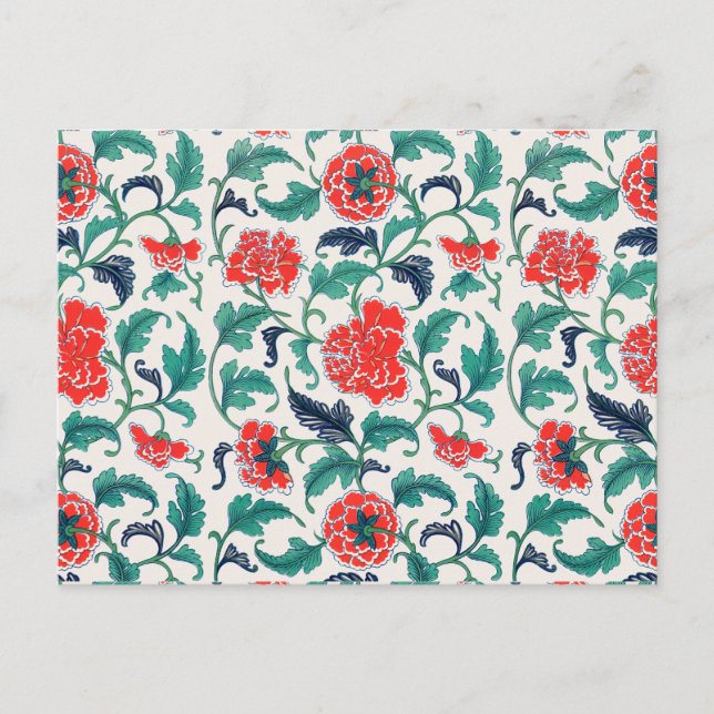 Cartão Postal Flores vermelhas (Frente)