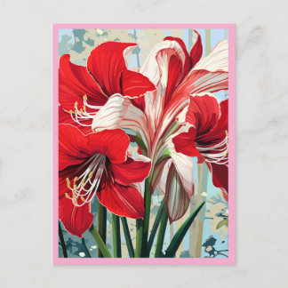 CARTÃO POSTAL FLORES VERMELHAS #1