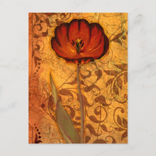 Cartão Postal Flores Vermelhas I (Frente)