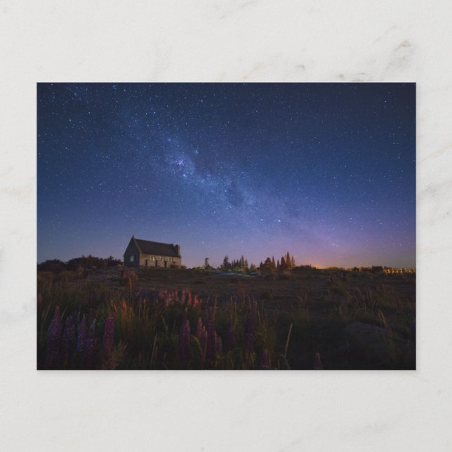 Cartão Postal Flores | Via Láctea Nova Zelândia (Frente)