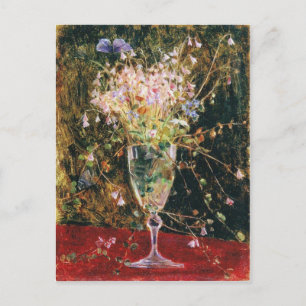Cartão Postal Flores vintage azuis Maria Wiik Linnea Borealis