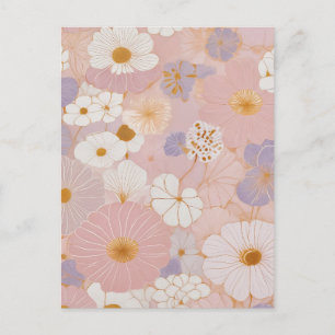 Cartão Postal Florescer Pastel Etéreo