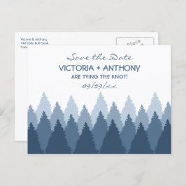 Cartão Postal Floresta Azul Range Woodland Casamento Salvar a Da