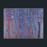 Cartão Postal Floresta Beech por Gustav Klimt, Vintage Art Nouve<br><div class="desc">Beech Forest (1902), de Gustav Klimt, é uma pintura típica de paisagem de belas artes vitoriana simbolismo da era vitoriana que apresenta uma cena natural. Uma floresta escura com faia e folhas à noite. Sobre o artista: Gustav Klimt (1862-1918) era um pintor simbolista austríaco e um dos membros mais proeminentes...</div>