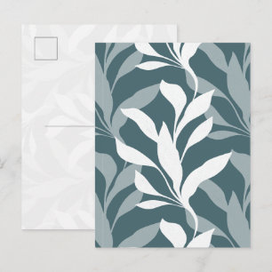 Cartão Postal Floresta Botânica Elegante Folhagem Verde em Graça