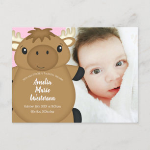 Cartão Postal Floresta Chá de fraldas Moose