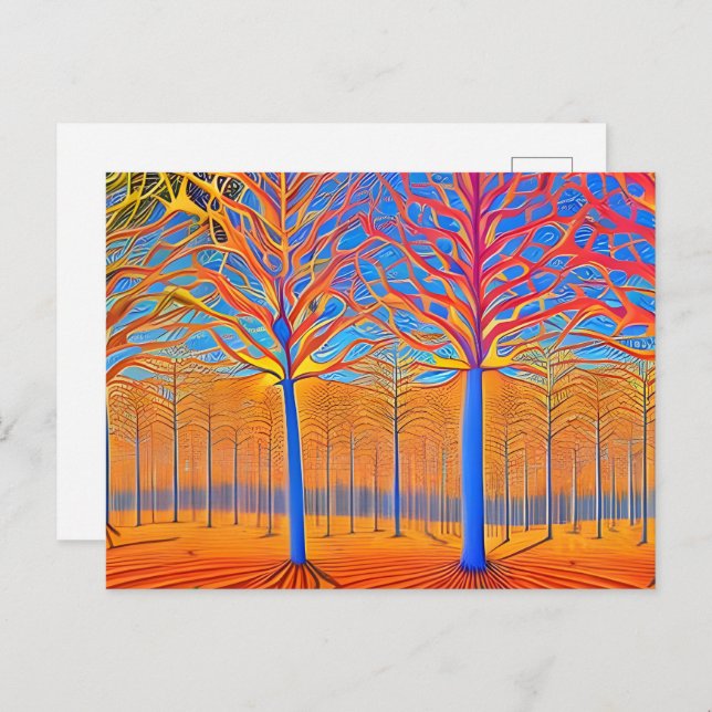 Cartão Postal Floresta de Arte Moderna e Atormentada (Frente/Verso)