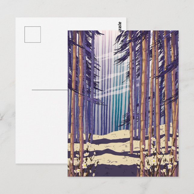 Cartão Postal Floresta de Bambu (Frente/Verso)
