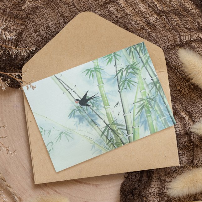 Cartão Postal Floresta de Bambu - verde (Criador carregado)