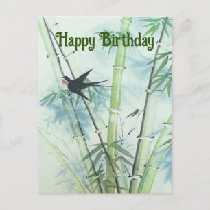 Cartão Postal Floresta de Bambu - verde