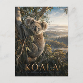 Cartão Postal Floresta de Eucalipto de Coalas ANIMAIS