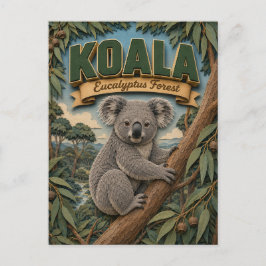Cartão Postal Floresta de Eucalipto do Koala POPCUT