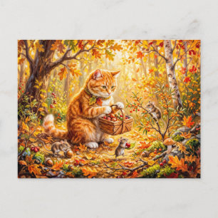 Cartão Postal Floresta de Gatos e Ratos Reunião de Inverno