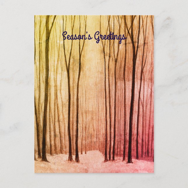 Cartão Postal Floresta de inverno (Frente)