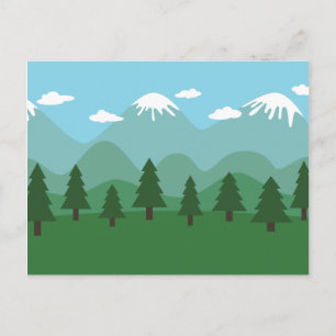 Cartão Postal Floresta de Montanha