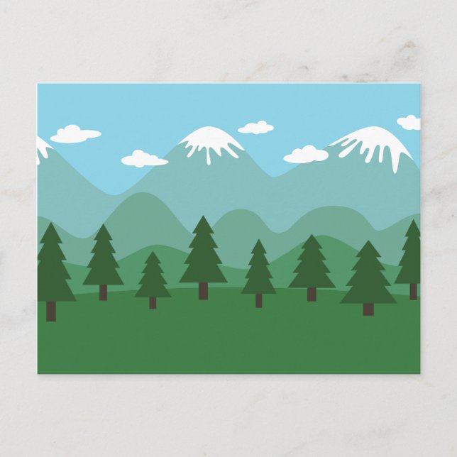 Cartão Postal Floresta de Montanha (Frente)
