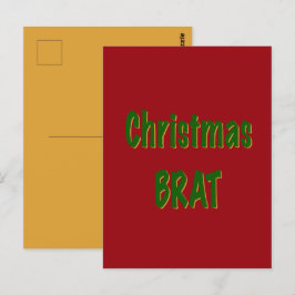 Cartão Postal Floresta De Natal, Dourado Brat, Vermelho Crimson