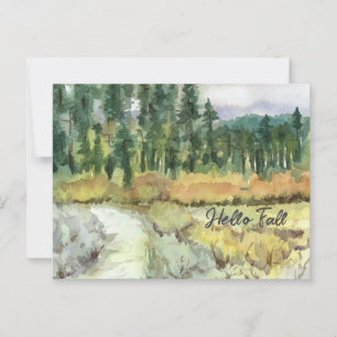 Cartão Postal Floresta de Paisagem da Montanha de Trilho de Altu