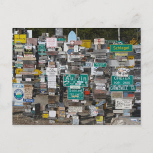 Cartão Postal Floresta de Placas de Sinalização de Watson Lake