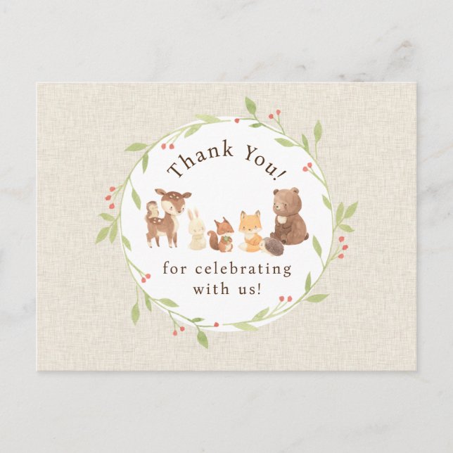 Cartão Postal Floresta Encantada Obrigado (Frente)