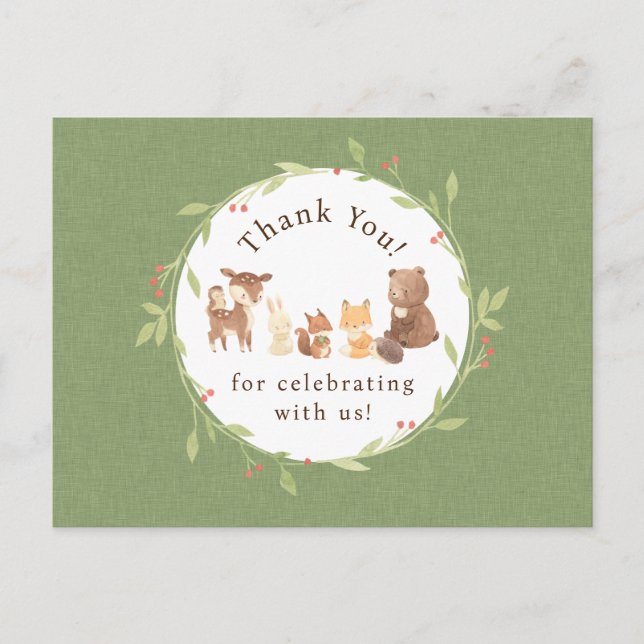 Cartão Postal Floresta Encantada Obrigado (Frente)